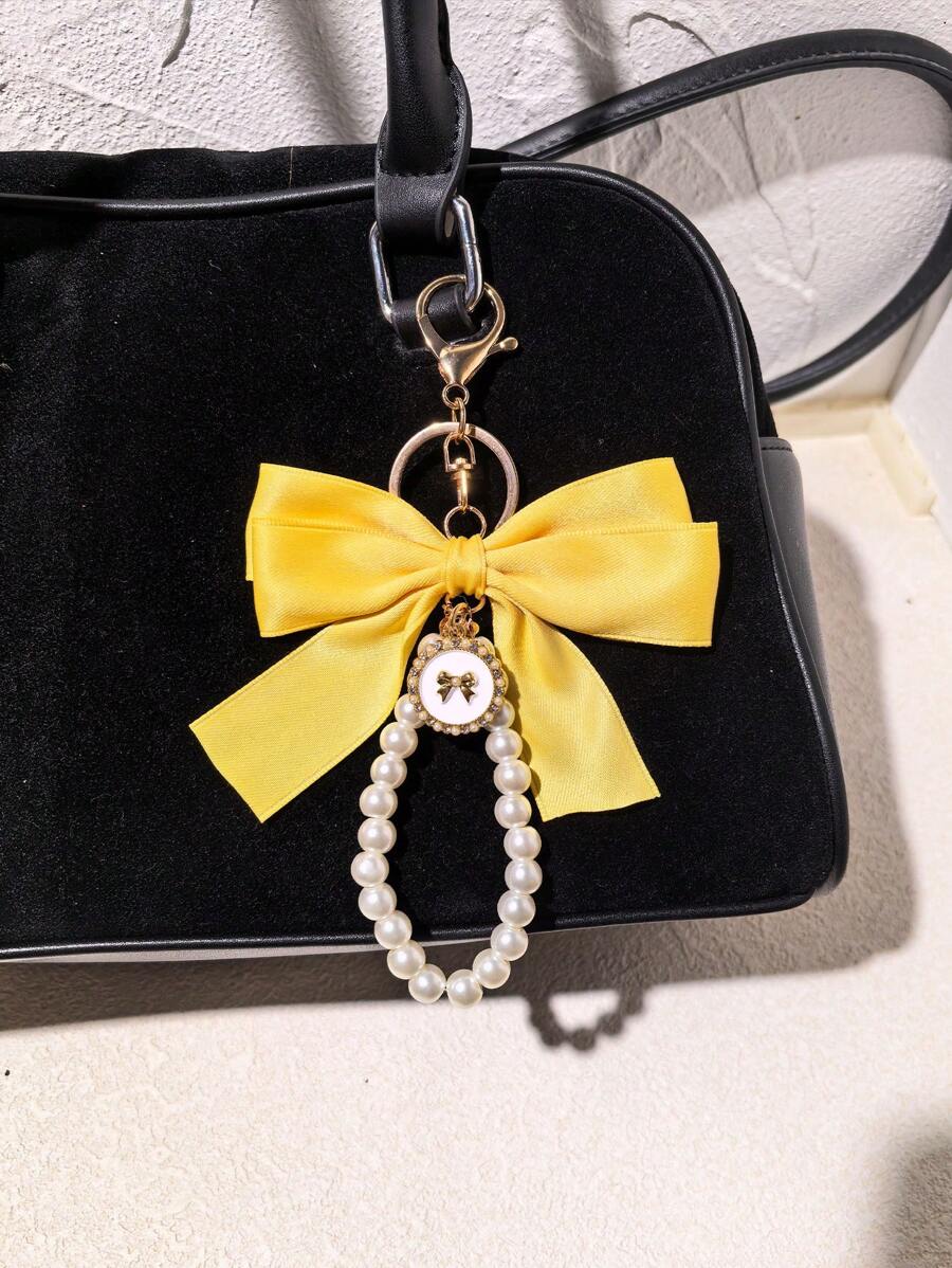 Faux Pearl Lanyard Versatile Phone Strap Keychain Or Bag Charm Gifts For Women Bow Valentines Valentines