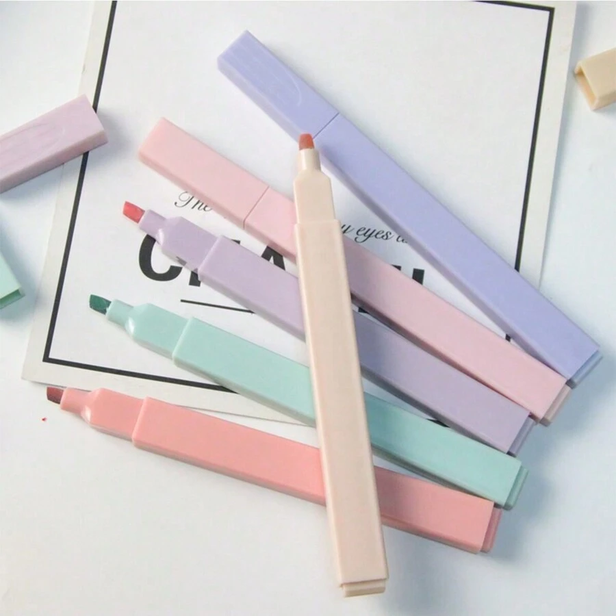 Pixuri colorate cu gel fluorescent Morandi, Pixuri pentru evidențiere pastel Macarons pentru protecția ochilor, Pixuri colorate pentru jurnal, Rechizite pentru întoarcerea la școală pentru studenți