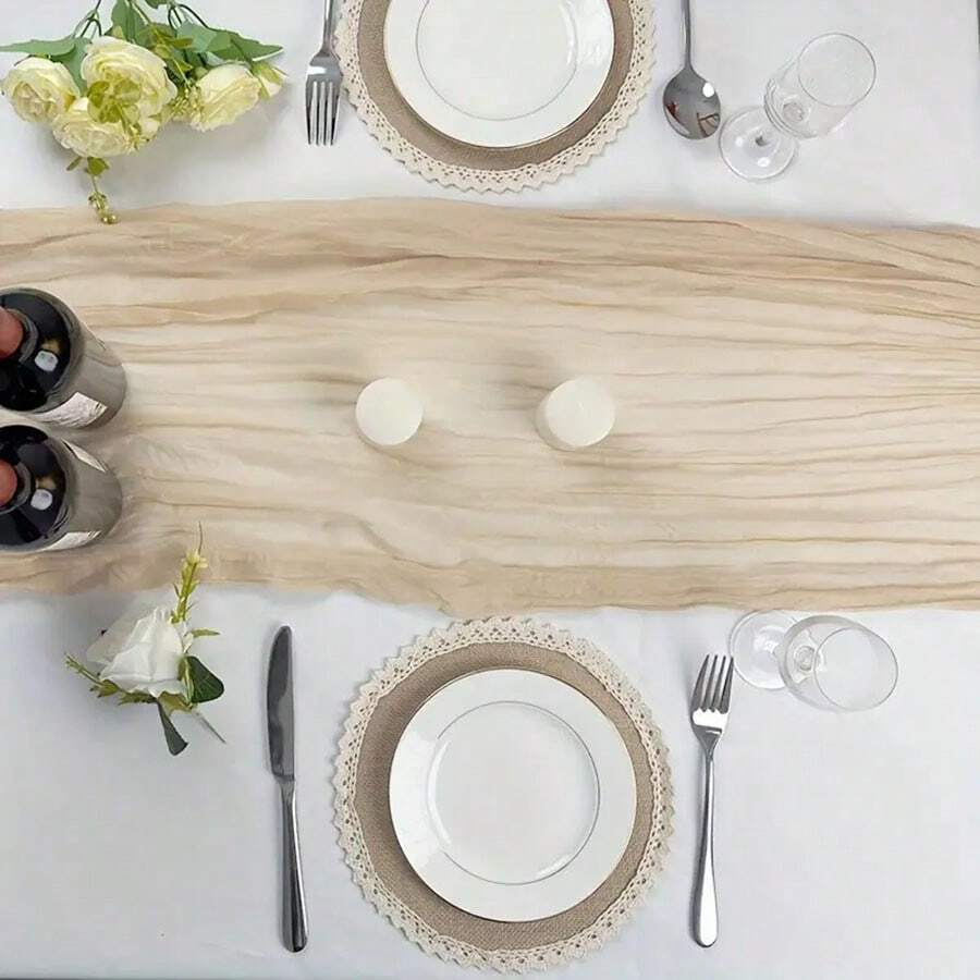 Manteles individuales de yute natural, manteles individuales de yute con ribete de encaje de estilo granja vintage, adecuados para bodas rústicas, granjas, picnics al aire libre, cenas de cabañas, decoración