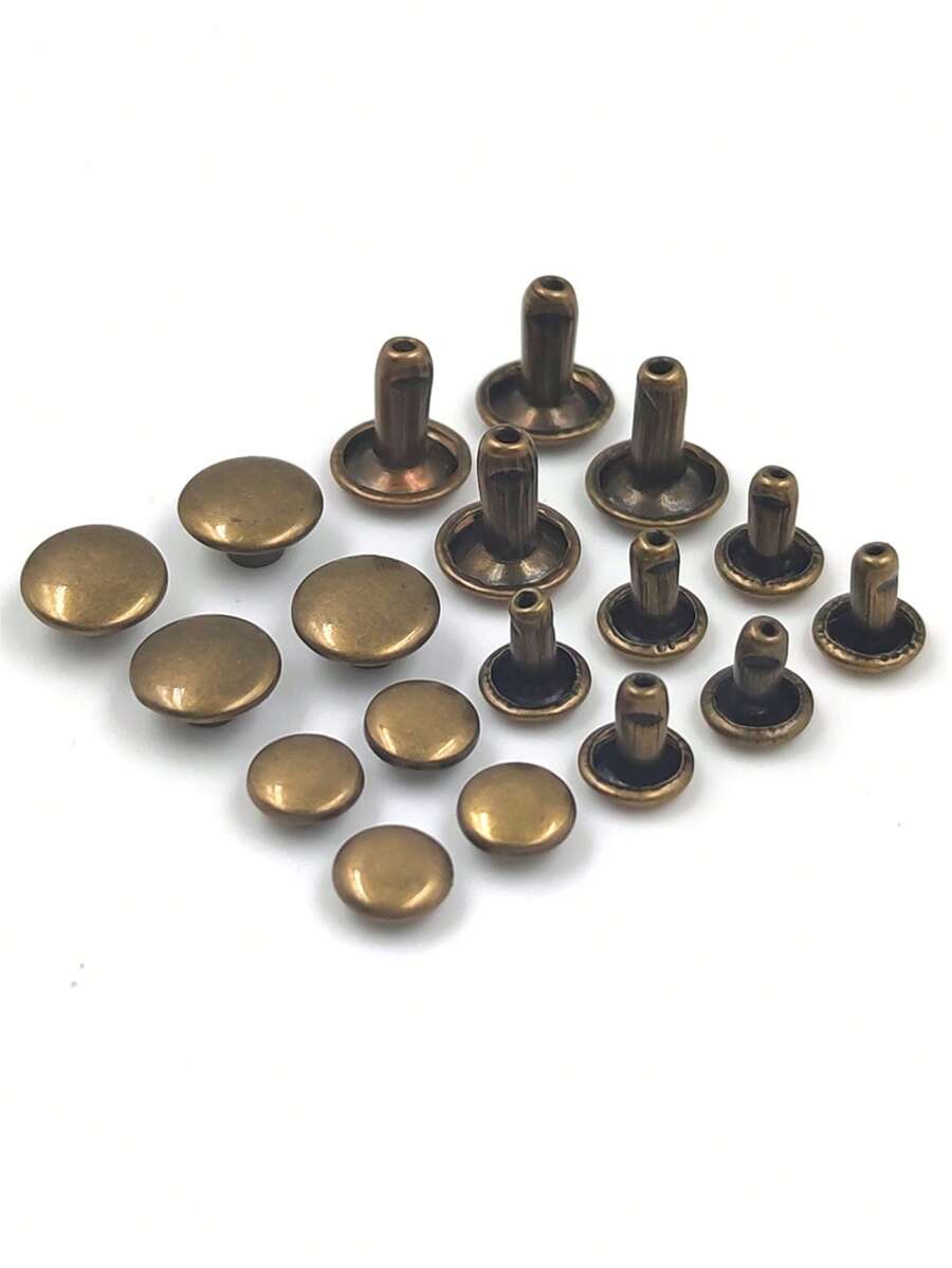 100pcs 6x6mm/8x8mm Copper Metal Rivet Studs, Suitable For Leather Crafts, Shoes, Bags, Belts, Garment Repair Accessories