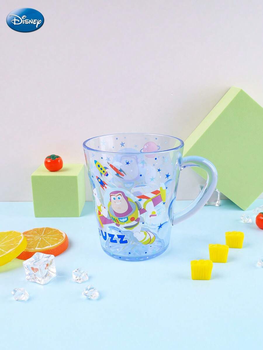 Disney 1 pieza Taza de enjuague bucal oficial de Disney Toy Story Buzz, taza de dibujos animados linda, accesorios de anime, taza de cristal duradera para viajes, suministros de oficina en el hogar, regalo de cumpleaños, boda, fiesta