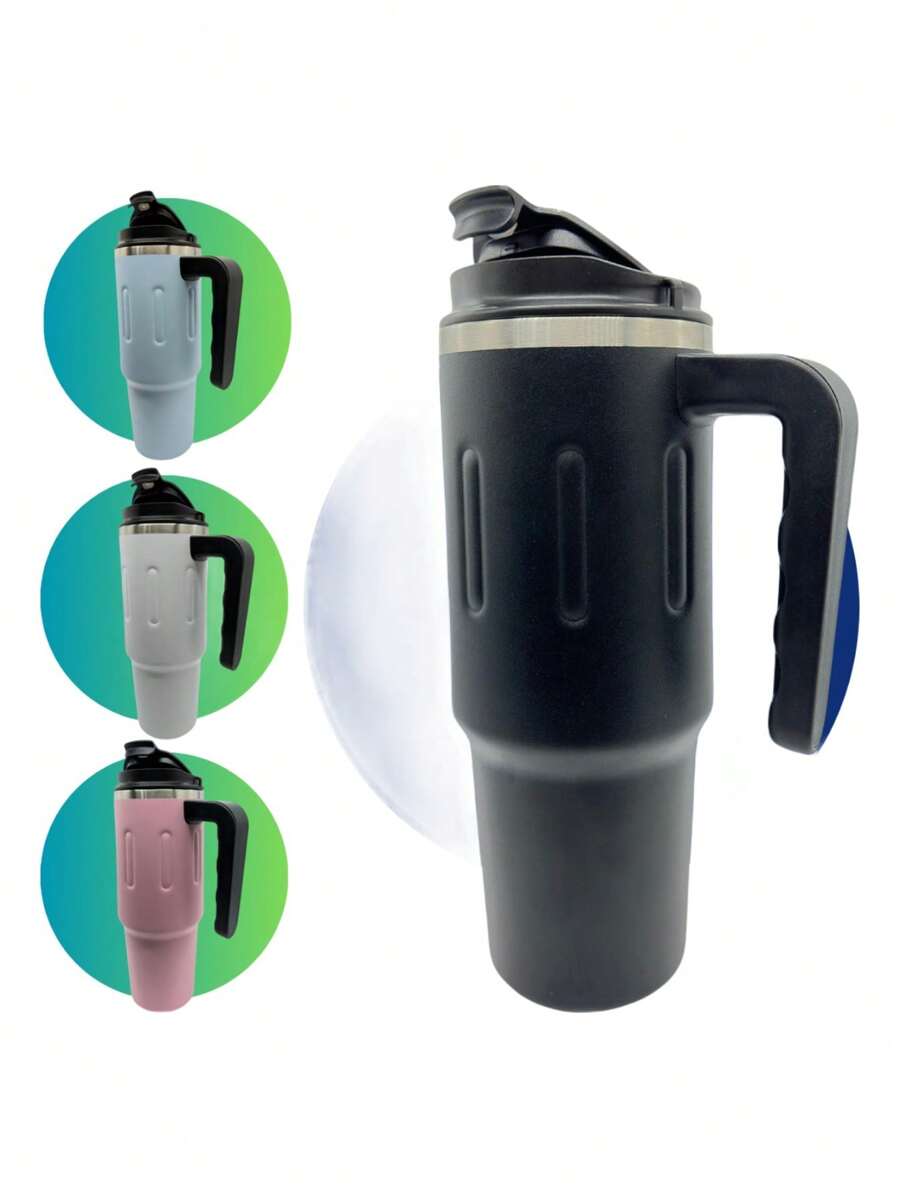 Garrafa Copo Térmico Com Alça Inox Carro Água 900ml Camping