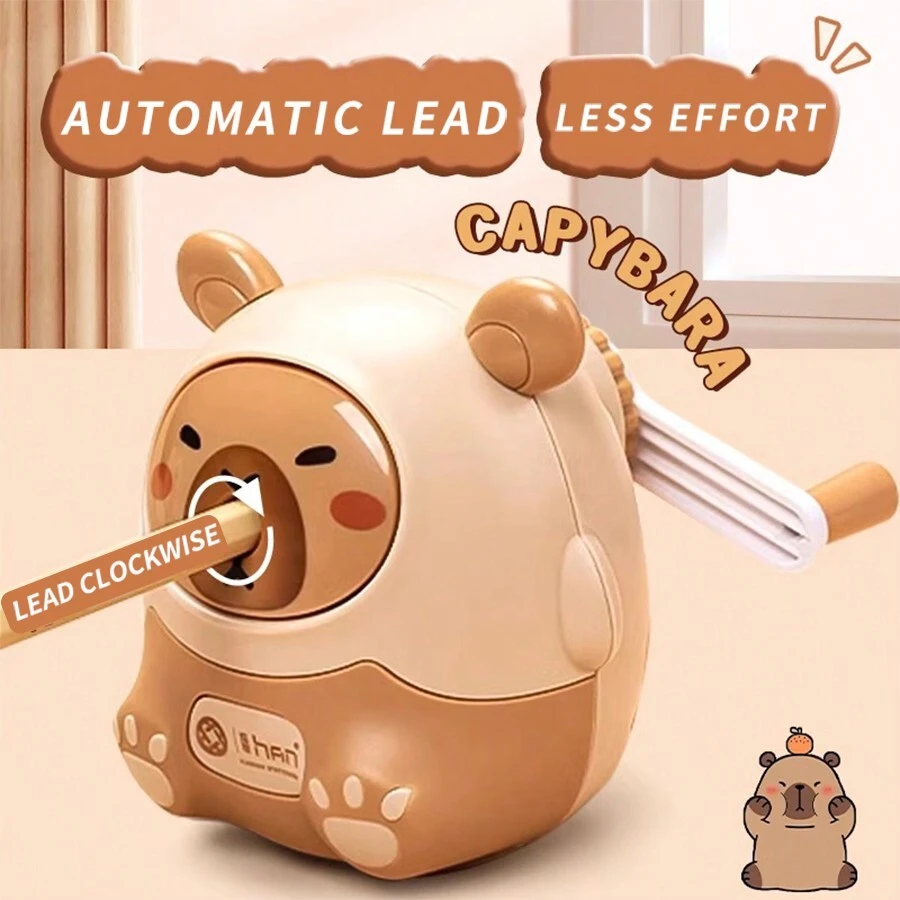Apontador de lápis manual Kippbara, extensão automática de grafite para alunos do ensino fundamental, material de volta às aulas para meninas/meninos, adequado para pré-escola, jardim de infância, apontador de lápis manual para crianças