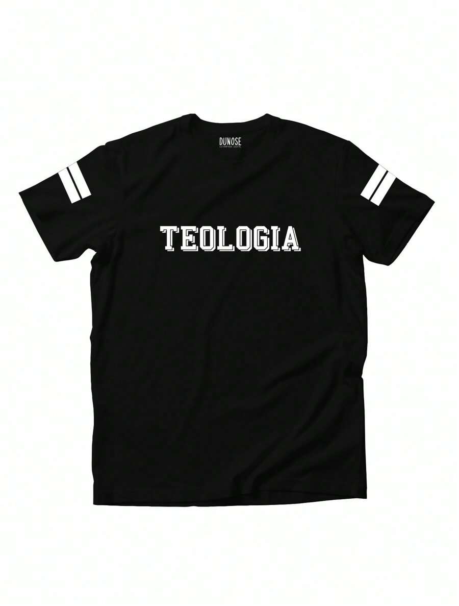 Camisa Masculina Curso/Profissão Teologia Faixas Manga
