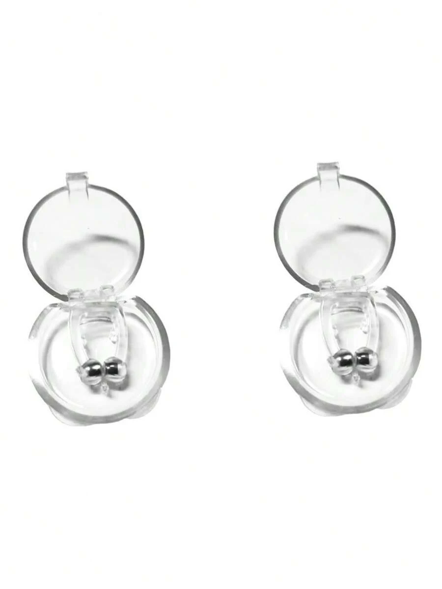 Kit 2 Clip Nasal Anti Ronco Magnético Com Imã Apneia Nariz