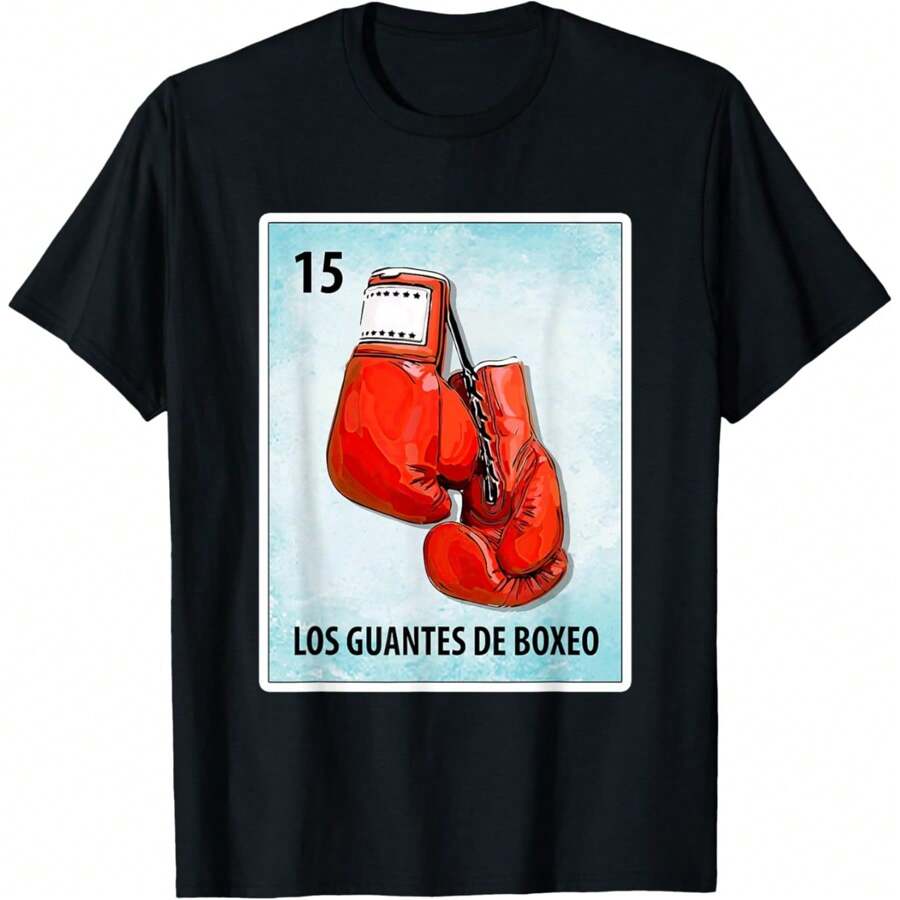 Los Guantes De Boxeo Mexican Boxing Gloves Cards T-Shirt