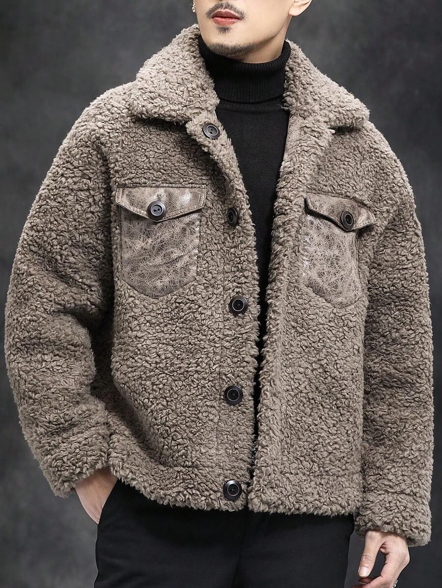BONNY MAX 2024 Nuova giacca da uomo in pelliccia di montone, cappotto invernale spesso, cappotto reversibile in lana