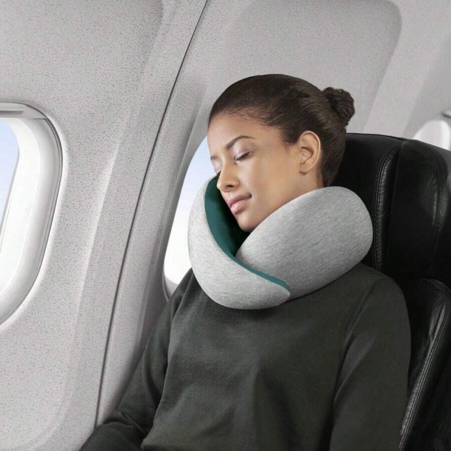 Travel Neck Pillow, Slow Rebound Memory Foam U-Shaped Pillow, Portable U-Shaped Airplane Pillow - Collapsible U-Shaped Neck Pillow - Travel Airplane Pillow