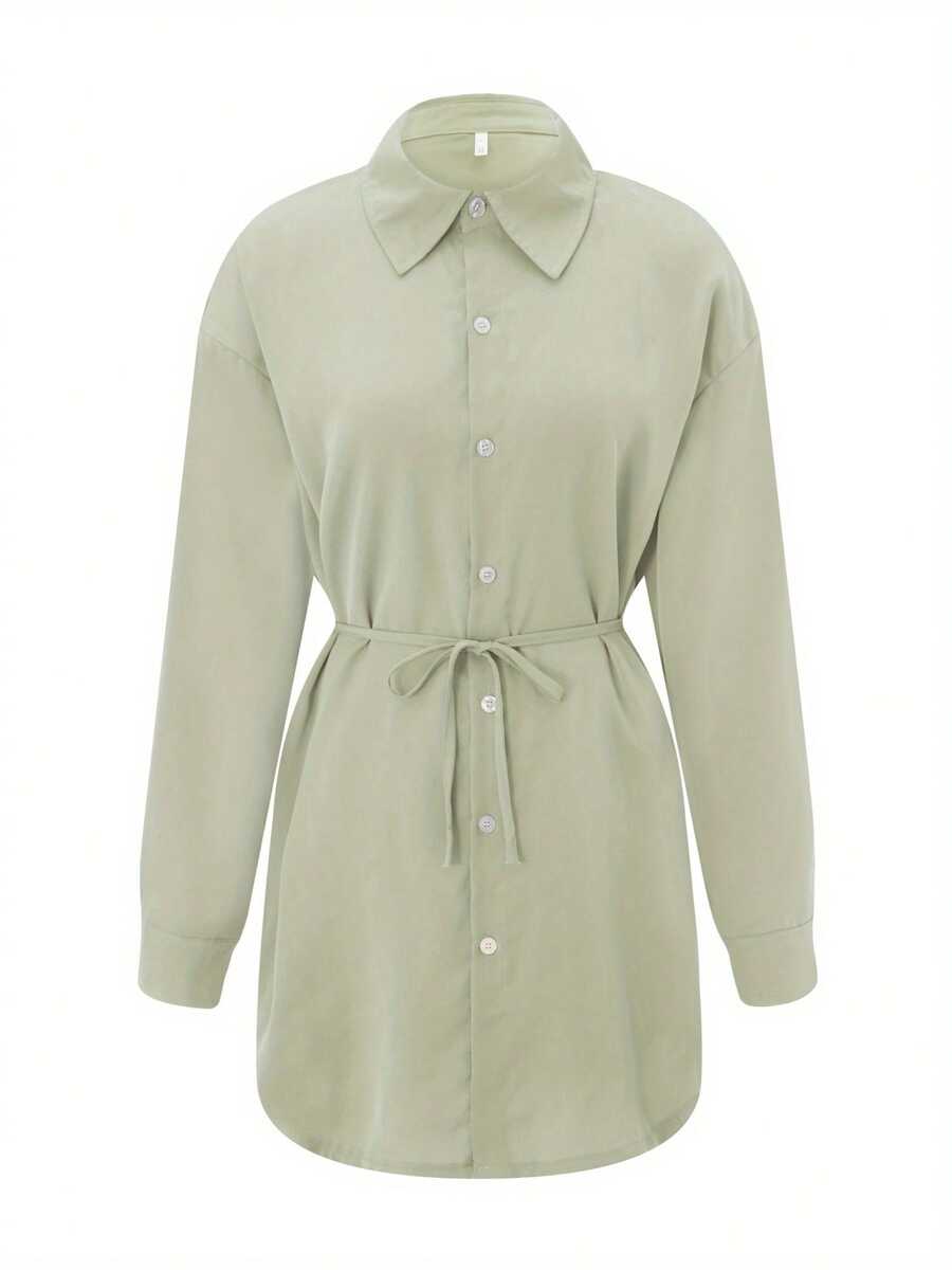 Women Jumpsuit, Long Sleeve Turn-Down Collar Button-Down Shirt Bodysuit Streetwear