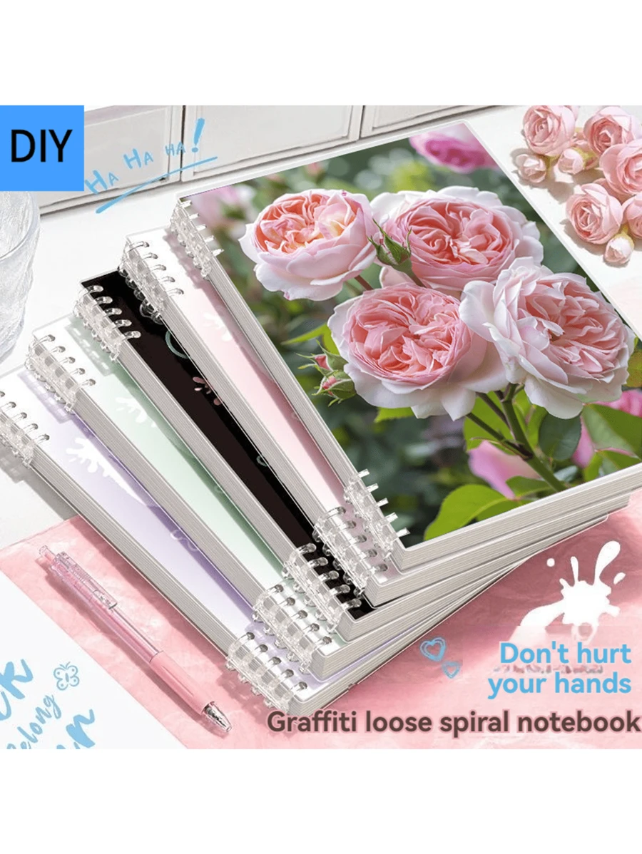 1pc Personalized A5 Loose-Leaf Diary Journal Notebook - Customized Anime, Photos, Pet Images - PVC Cover Waterproof - Suitable For Meetings, Diary, Gifts - Perfect For Birthday And Christmas Back To School