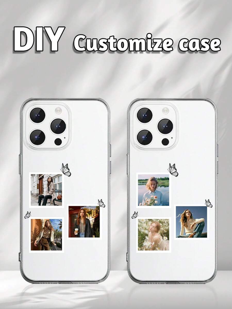 1 st. Aanpasbare zachte hoes compatibel met Apple iPhone 15,14,13,12,11 Pro Max, gepersonaliseerd fotolijstpatroon, helder met precisielensgat, beschermende telefoonhoes compatibel met iPhone 7Plus, 16, 16Pro
