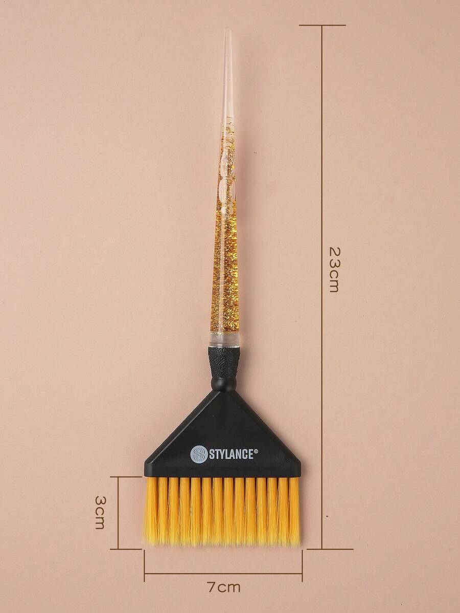 1pc Stylance Professional Hair Salon Dye Brush, Large/Medium Gold Sand-Through Brush, Hair Tools, Hair Products And Accessories For Barber Salon Beauty Travel Essentials