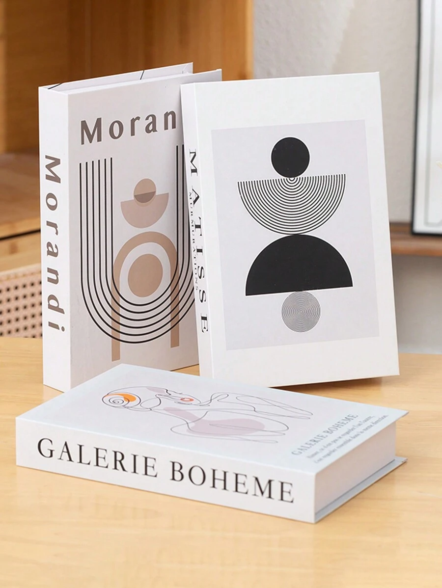 1pc/3pcs Fashionable Decorative Books, Modern Minimalist Folding Fake English Books, Craft Decorative Book Models, Suitable For Cafe, Hotel, Study Room, Nordic Style (Not Openable) Best Gifts Birthday Graduation