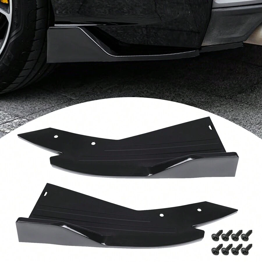Universal Car Bumper Spats Rear Lip Splitter Canard Diffuser Spoiler