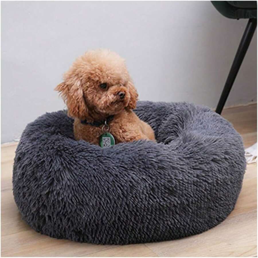 Pettorina rotonda per gatti, cuccioli e cani, taglia media e grande, morbido cuscino, cuccia per hot dog, borsa invernale in pelle 100 cm