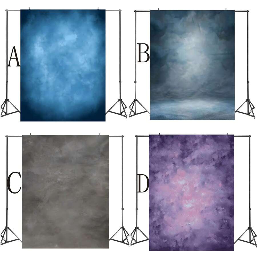 Adult Art Portrait Abstract Texture Background Fabric Blue Gray Purple Background Art Photo Photography Photo Studio Banner Vinyl