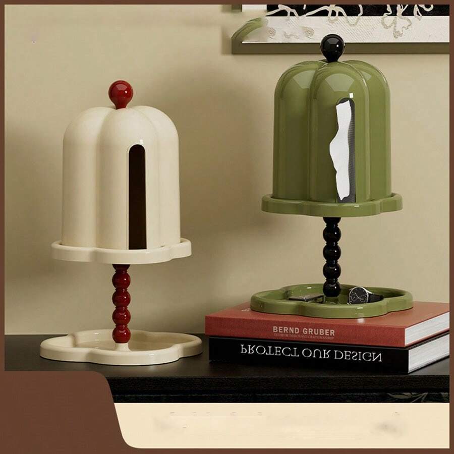 Portafazzoletti da scrivania, elegante portafazzoletti per soggiorno e bagno, senza montaggio, stile vintage, portafazzoletti multifunzionale