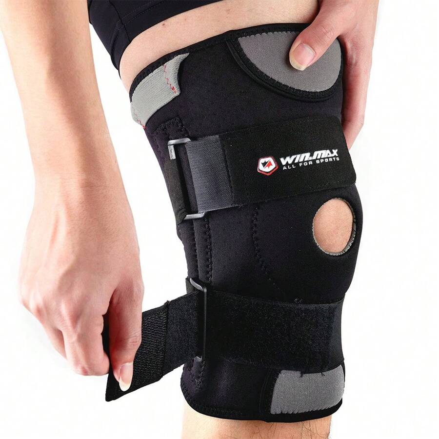 WIN.MAX Einstellbare Basketball Fitness Kniepolster für Erwachsene, geeignet für Damen und Herren - Verstellbare Sport Schutzausrüstung für Laufen, Radfahren und Workout Gym Zubehör Kniestütze Sport Kniepolster Gym Kniepolster