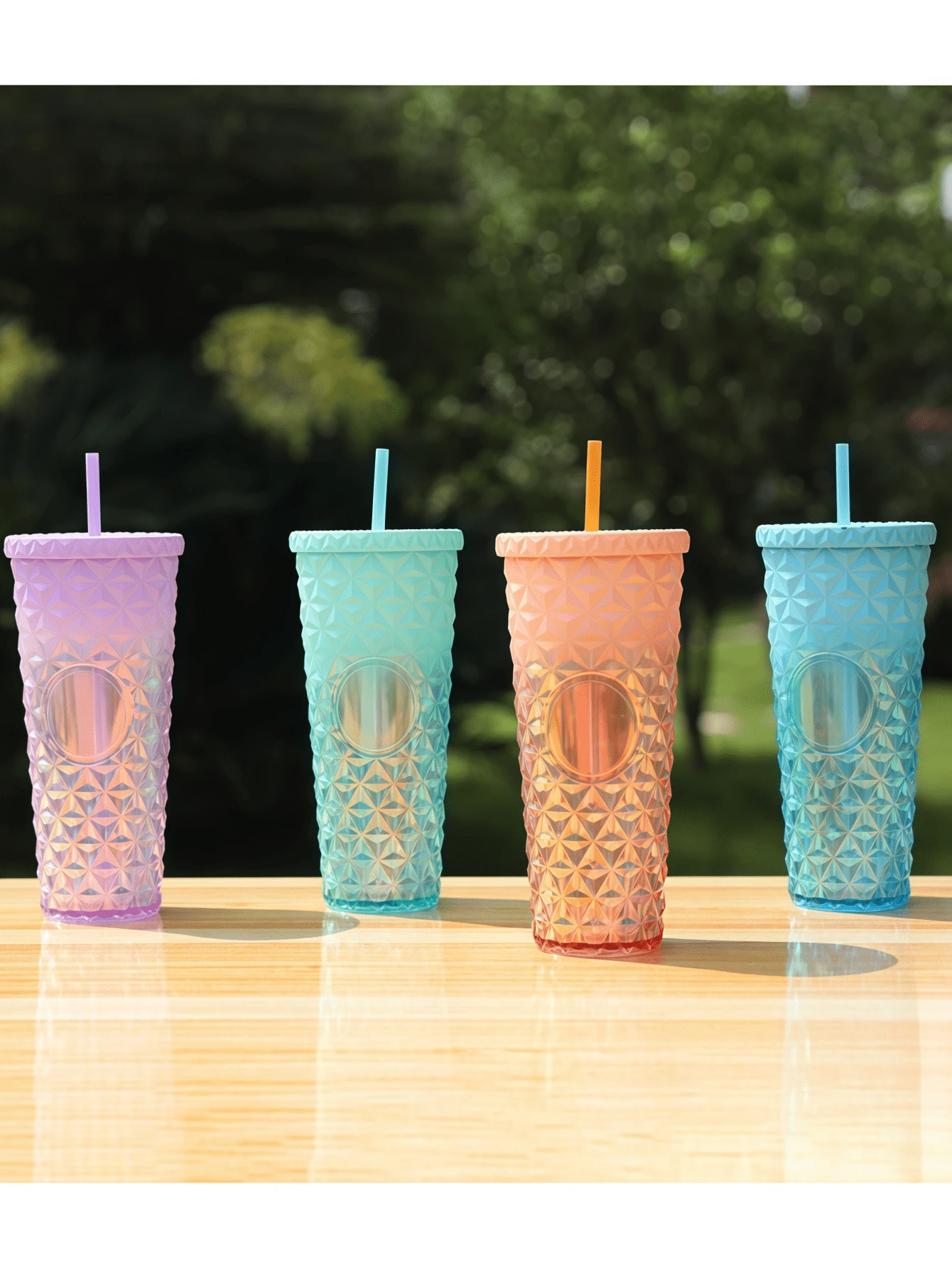 1 pièce Grand Tumbler Ananas Capacité Avec Paille, Tasse Plastique Créative Avec Strass, Tasse À Eau Portable Haute Qualité, Idéal Pour Les Fêtes D'été, Thème Fruit Tropical Fête De Plage