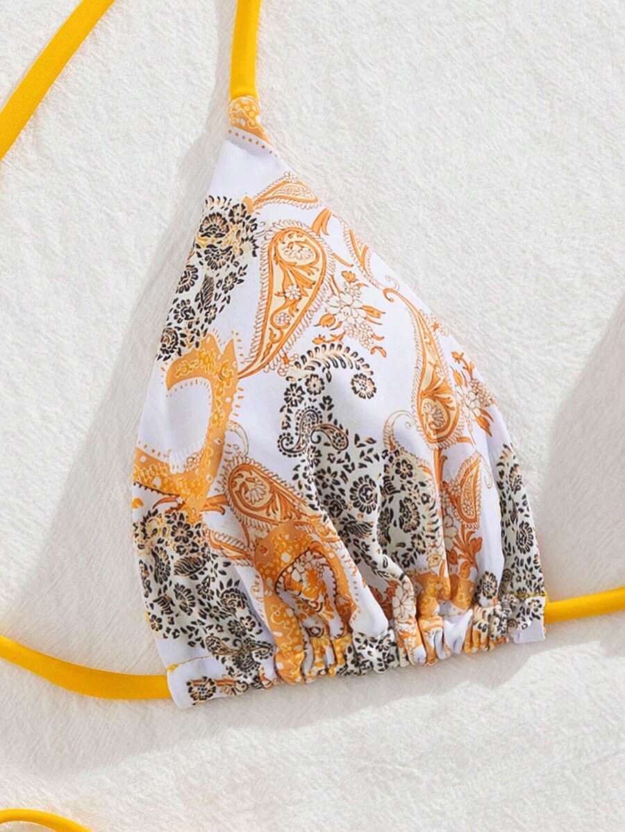 Conjunto De Mai Bikini De N Ilon Padr O Bo Mio Combinando E Cor S Lida Adequado Para