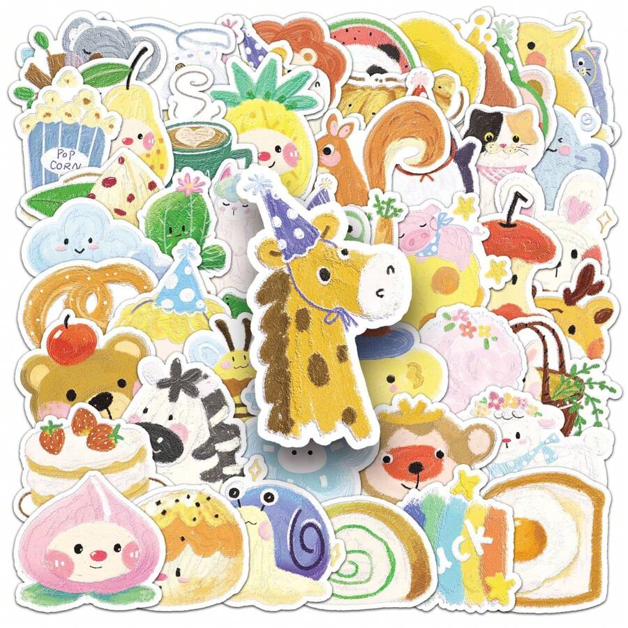 50Pcs Oil Painting Stickers For Laptop Water Bottle Bike Skateboard Luggage Computer Toy Snowboard Gifts