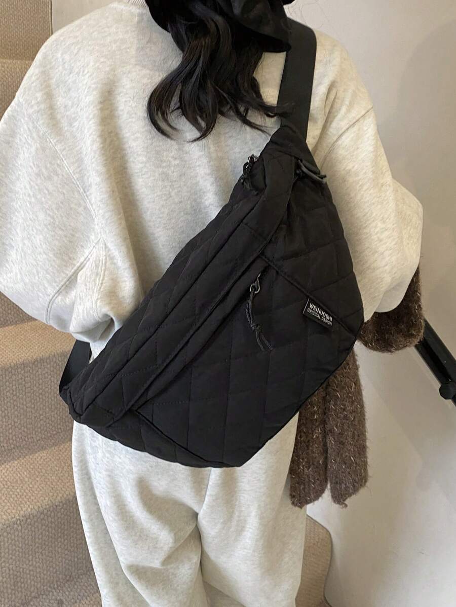 Fashionable Versatile Large Capacity Lightweight Embroidered Chest Bag/Waist Bag/Crossbody Bag