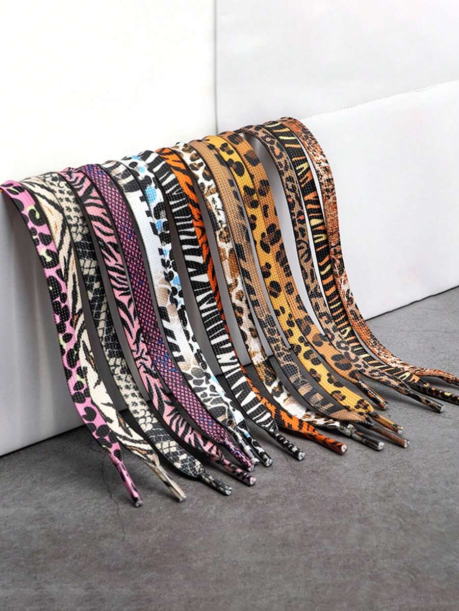 New Fashion Animal Pattern Shoelaces Lace, Sneaker Shoes Accessories For Women Men Sneakers Shoes, Casual Shoes,White Shoes,Basketball Shoes,Trainers Running Shoes Summer