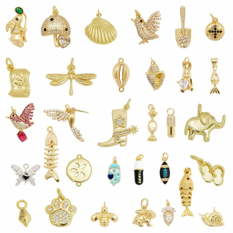 1 peça de pingente de hip hop personalizado com pedra de zircônia microincrustada de cobre para pulseira, colar, brincos, chaveiros e acessórios