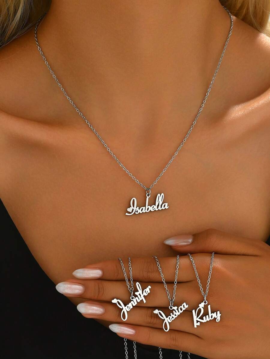 1 Pieza Collar personalizado con nombre Collares personalizados para mujeres Collar con nombre personalizado Joyería con colgante Regalo para mujeres