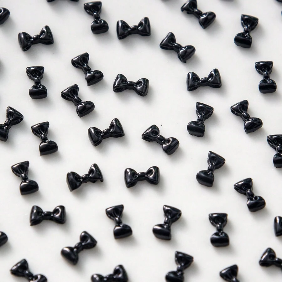 200pcs Cute Girl DIY Nail Art Decorations Miniature Bowknot & Butterfly 3D Rhinestone Nail Jewelry Nails
