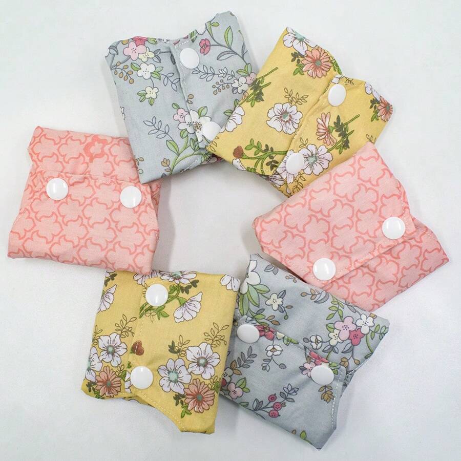5 piezas de almohadillas sanitarias de grafeno lavables, almohadillas menstruales reutilizables, almohadillas para incontinencia de colores aleatorios para niñas