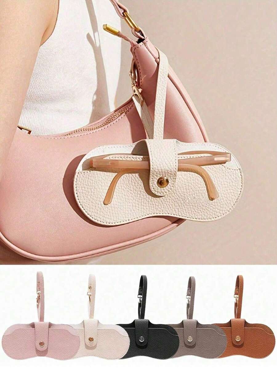 1/2Pcs Fashion Sunglasses Bag, Reading Glasses Storage Case, PU Leather Anti Pressure Protective Cover Carry Bag Eyeglass Clip Glasses Accessorie Back To School School Bag Travel Essentials Travel Organizer For Beach Summer Vacation