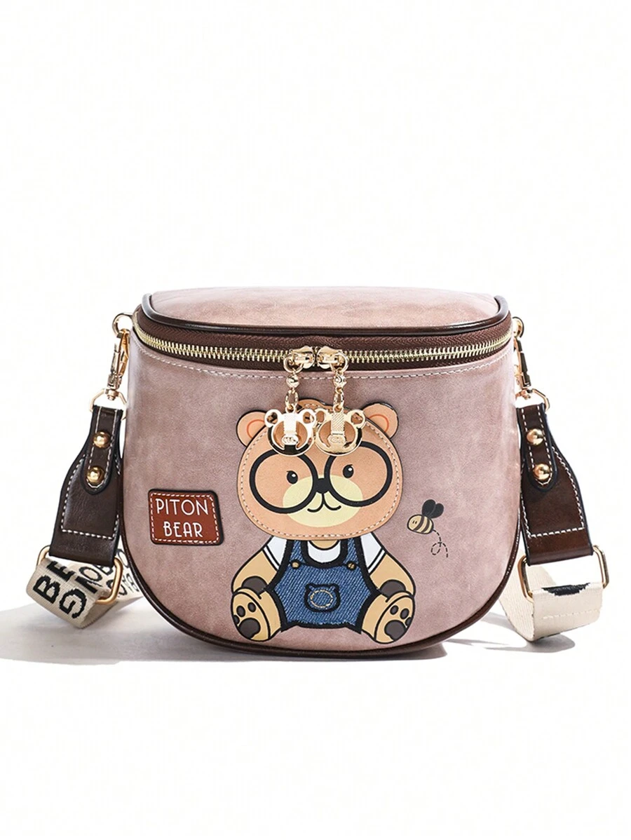 Sac à bandoulière Ours en peluche, Sac bandoulière mode polyvalent, Sacs à main mignons et décontractés pour femmes