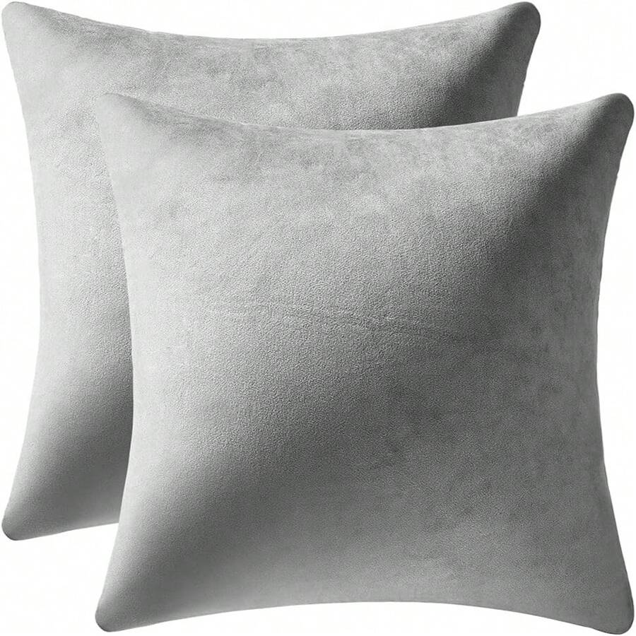 1pc Plain Cushion Cover Without Filler, Striped Velvet Square Pillowcase For Sofa, Home Decor
