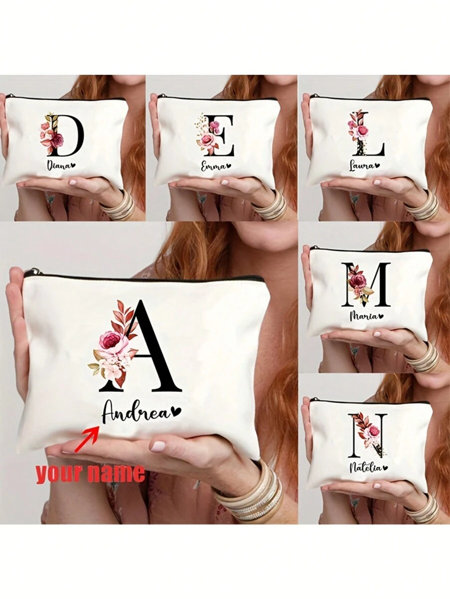 Trousse de maquillage personnalisée, sac de cosmétiques, cadeau d'anniversaire pour elle, cadeau pour la mère, cadeau de demoiselle d'honneur, cadeau de mariage, cadeaux de sororité