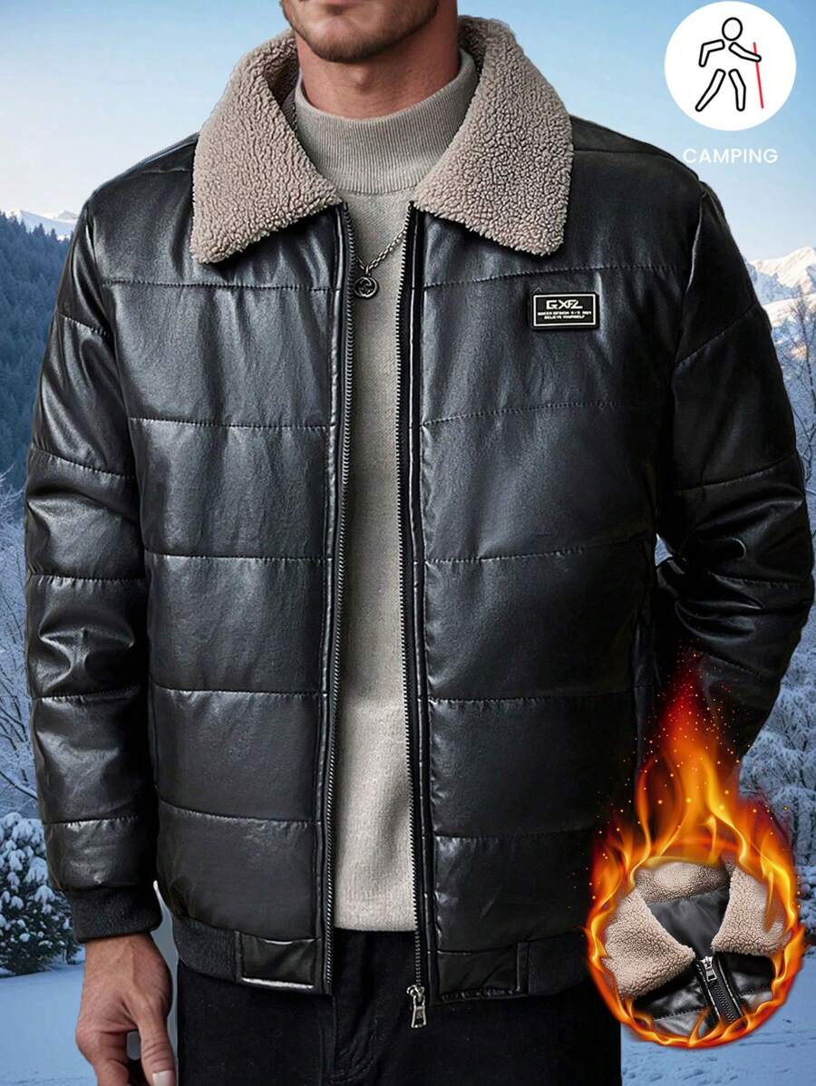 Nouvelle arrivée Veste d'automne/hiver pour homme, col montant, épais manteau matelassé chaud, style américain workwear