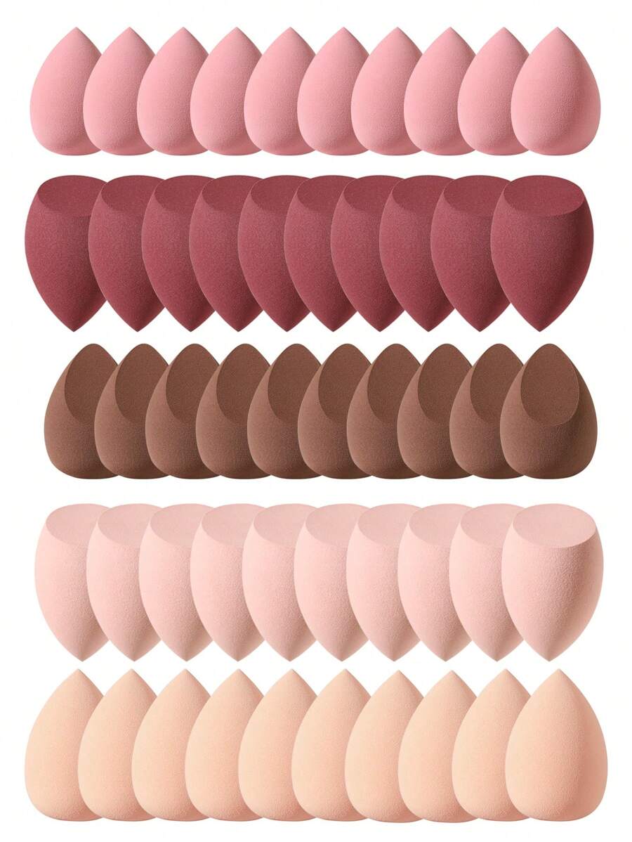 50 Stücke/Set Make-up Schwamm Set, Make-up Blender, professionelle Make-up Blending Schwämme Großhandel, weiche Abdeckungs-Schwämme, Makeup-Tools für Foundation, Puder, Toner