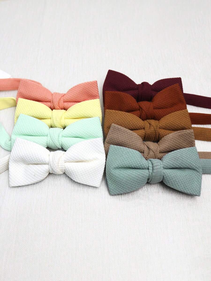 1 pièce Nœud papillon épaissi de couleur bonbon, convient pour un usage quotidien, un mariage, décontracté et professionnel