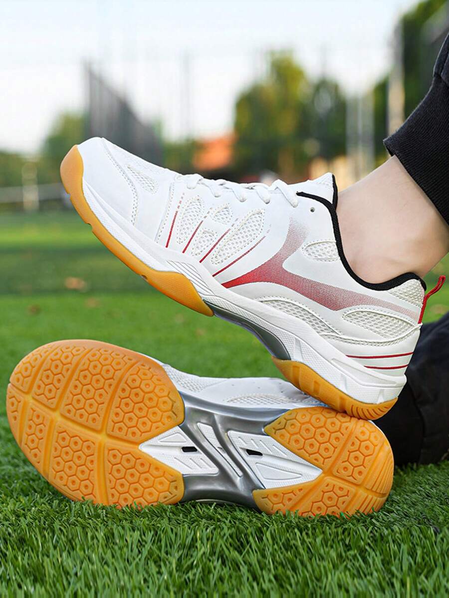 TACHUAN Herren Badminton Schuhe, atmungsaktives Mesh-Design, professionelle rutschfeste Sportschuhe zum Badminton spielen