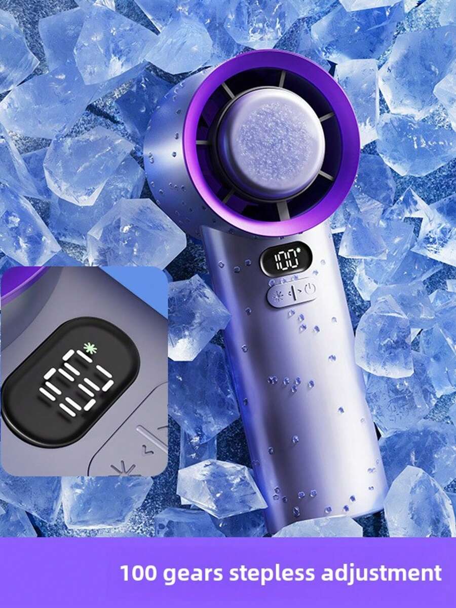 haoss Rechargeable 4000mAh Portable Handheld Electric High-Speed Outdoor Round Handheld Fan, 100 Levels High Power, Instantly Cooling