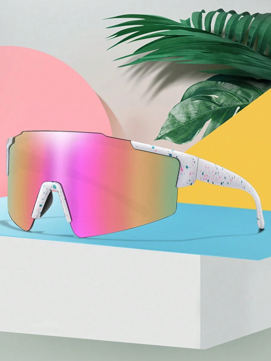 1 Pair Fashion Sport Fashion Glasses, Cycling Glasses, Running Glasses, Suitable For Outdoor Sports, Cycling, Running, Hiking And Other Outdoor Activities Easy Comfort Casual Outfits Outdoor Cycling Glasses For Summer Beach Vacation,Outdoor,Travel