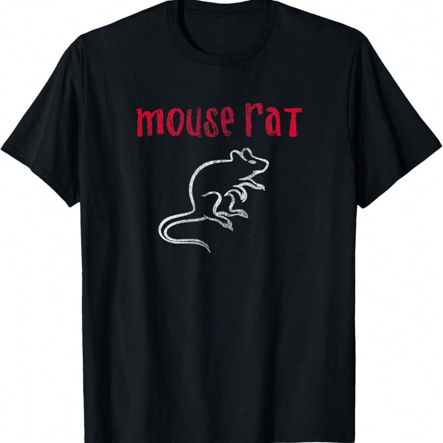 Parks & Recreation Mouse Rat Logo Distressed Short Sleeve T-Shirt