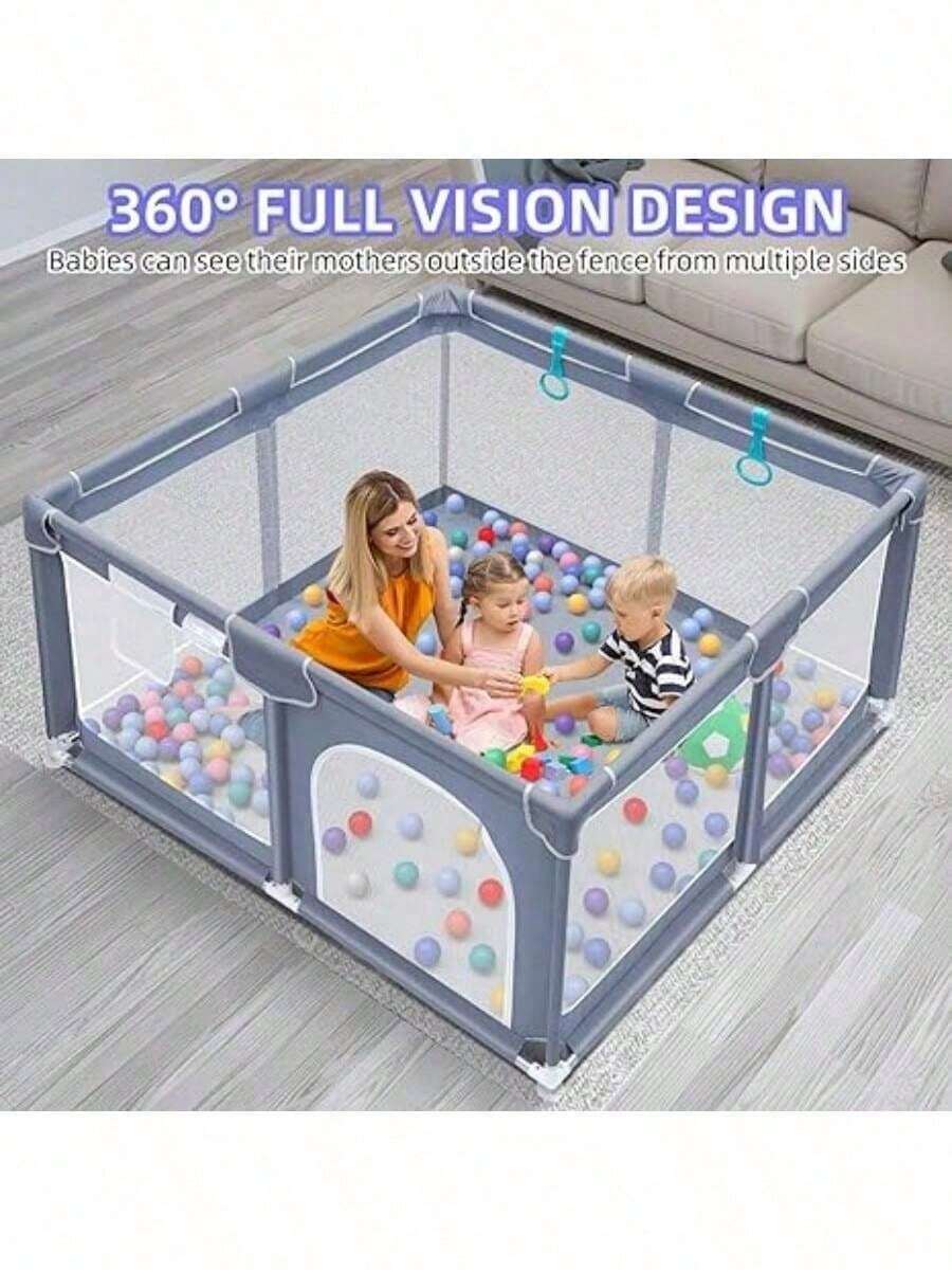 A Sturdy & Safe Playard Designed With Soft, Breathable Mesh For Ultimate Comfort And Visibility, Perfect Indoor & Outdoor Use, A Portable Baby Fence And Play Area For Babies, Baby Playpen,Toddlers, Crawling Infants, And Active Toddlers Alike,Safe &Portable, Release The Child's Nature, Baby Growth Goodies, Baby Need,Baby Stuff, Essential For New Mothers
