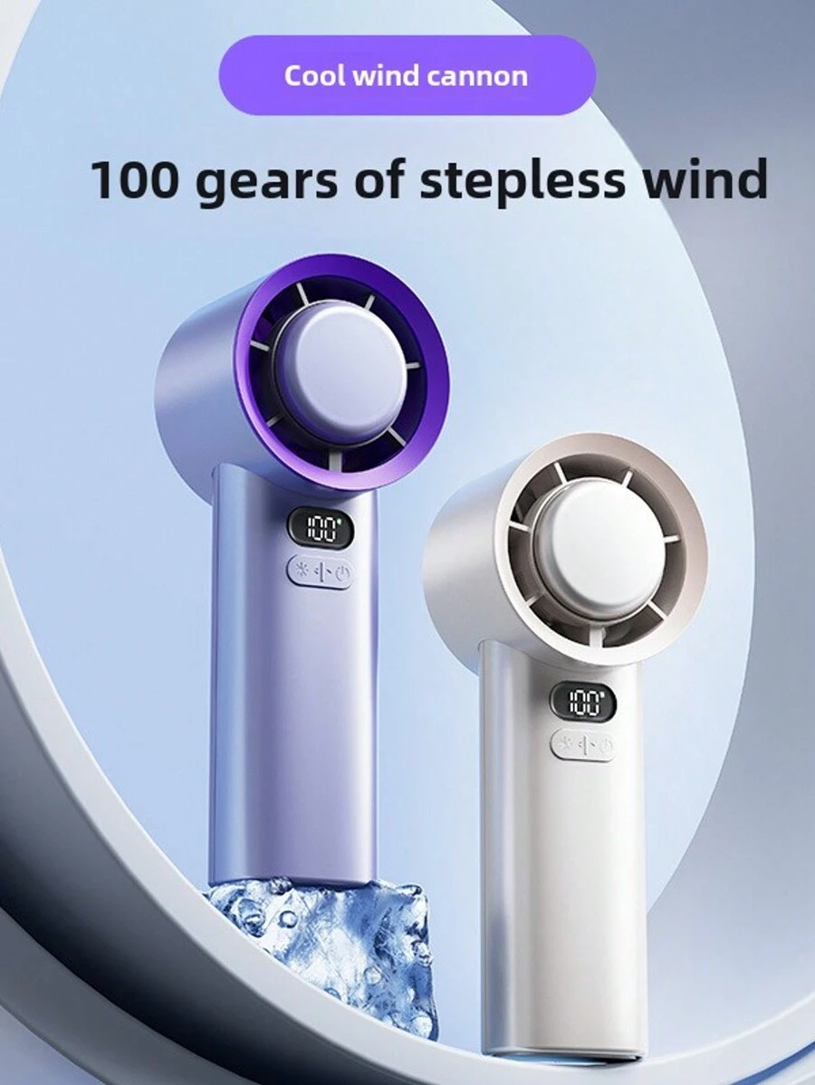 haoss Rechargeable 4000mAh Handheld Portable Electric High Speed Outdoor Round Handheld Fan, 100 Wind Speed Levels, Instant Cooling