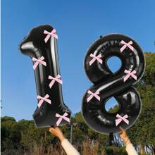 40 Inch Black Digital Pink Big Bow