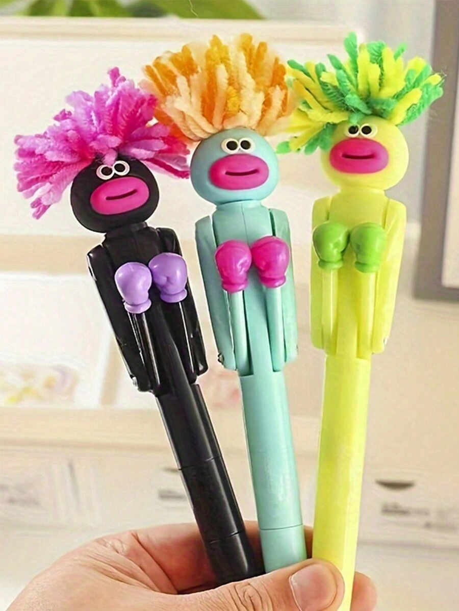 1pc Exploding Tip Boxer Pen - Easy Creative Design,Best Choice For Students And Office Use,1.0 Mm Black Ink,Stress Release Ballpoint Pen,Fun Stress Reducing Pen,Birthday Gift,Christmas Gift - Unique Gifts Back To School Season