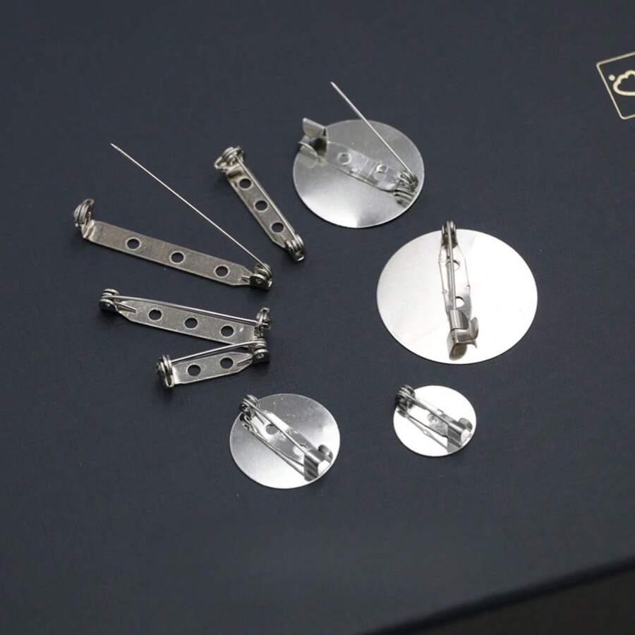 Juego de 10 alfileres de broche, alfileres de , alfileres de cuello, bases de flores, alfileres de solapa con broches para manualidades DIY y accesorios de joyería, accesorios para vestir, prendedor para ropa, bolso, regalo escolar