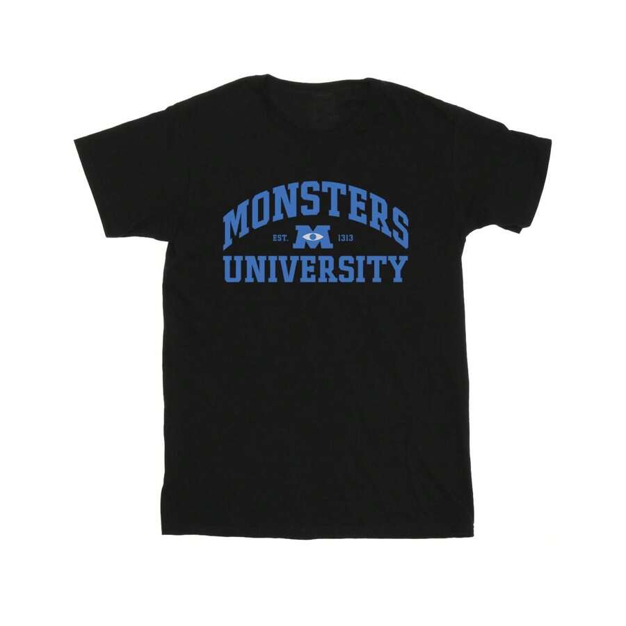 Disney Heren Monsters University Logo T-shirt (zwart)