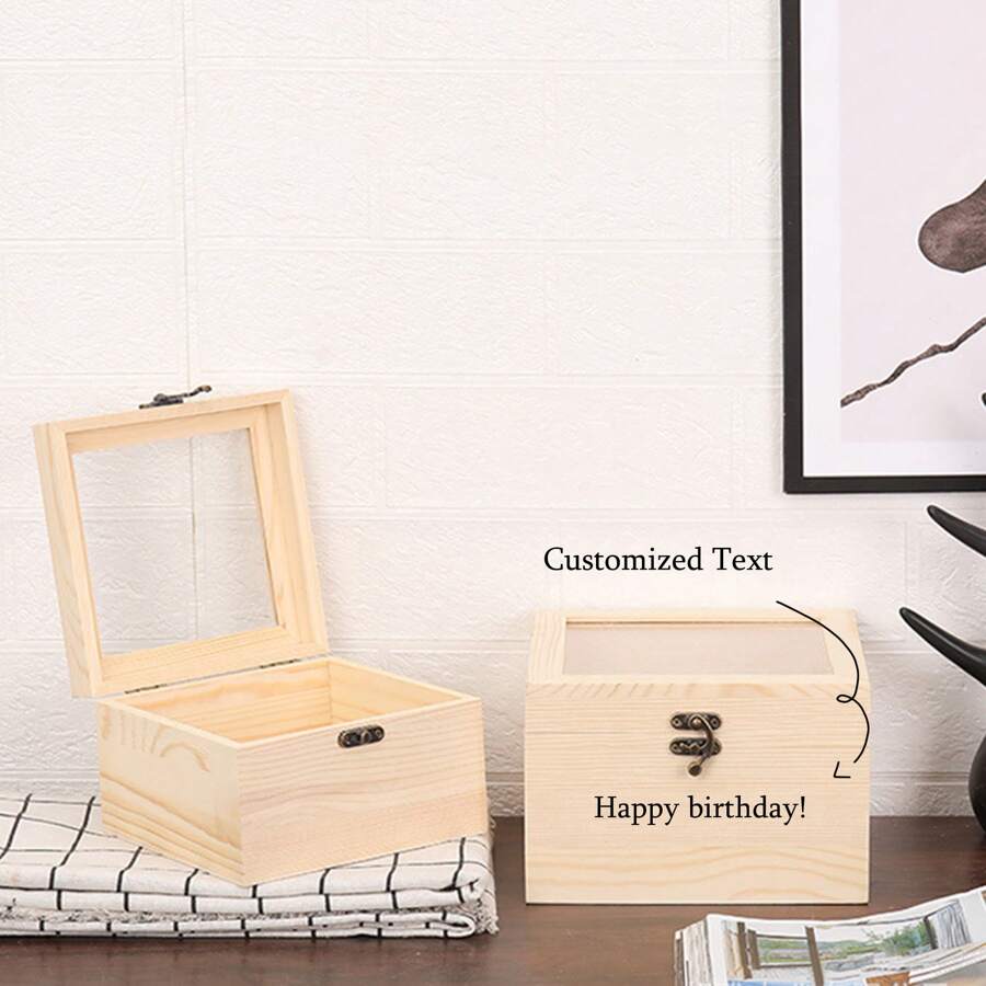 1pc Customized Birthday & Name Storage Box, Fashionable Personalized Wooden Organizer, Mother's Day Gift For Mom, Girlfriend, Anniversary, Perfect Mother's Day Present, Exquisite And Unforgettable, Sunflower Design, Stylish, Colorful, Casual, Minimalist, Customized, Personalized, Unique, Ideal Gift For Girlfriend, Mom, Family, Friends, Daughter, Grandparents, Suitable For Valentine's Day, Mother's Day, Birthday, Graduation, Wedding, Prom