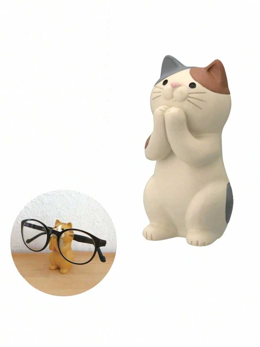 1PC Cute Cartoon Glasses Holder, Resin Display Stand, Suitable For All Glasses, Perfect Gift For Students, Home, Study, Office Decoration